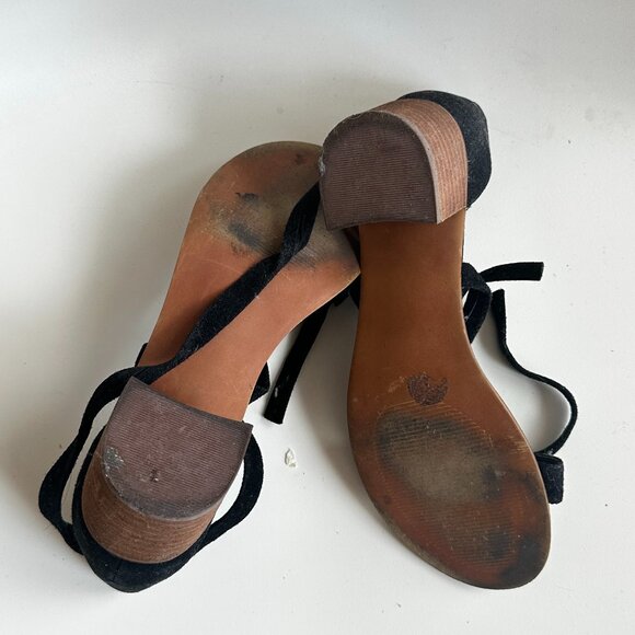 Steve Madden lace-up suede sandal heels - Picture 2 of 2